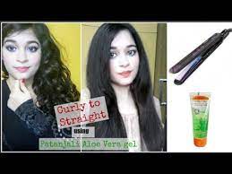Polymers and keratin proteins wrap around each hair strand, leaving it smooth and sleek for up to three days (or until your next shampoo). Hair Straightening Using Aloe Vera Gel Curly To Straight Hair Sunnyandtwinkle Youtube