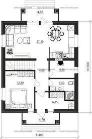 проекты домов 8 на 8 с мансардой и верандой Poetazhnye Plany Proekt Doma 14 93 Obsh Ploshad 120 15 M2 Dom Plan Doma Proekty Domov