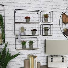 Storage metal shelf wire shelving unit with wheels 82x48x18 sturdy steel heavy duty 6 tier layer rack with casters for restaurant garage pantry kitchen garage rack black $149.99 in stock soon. Set Of 4 Black Metal And Wooden Shelves