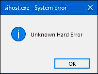Different Ways To Fix The Windows Unknown Hard Error