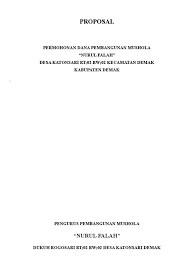 Langsung bisa di edit karena sudah. Contoh Proposal Pembangunan Mushola
