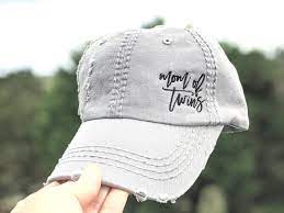 Mom Of Twins Hat Twin Mom Hat Twin Mom Baseball Cap Twin Etsy Mom Hats Twin Mom Baby Shower Gifts For Boys