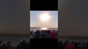 Jupiter (below) and saturn (above) are pictured on the sky during the closest visible conjunction of them in 400 years, in la linea de la concepcion, southern spain december 21, 2020. 4javclzk4qlpm