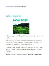 Di puncak gunung yang bersuhu sederhana terdapat tumbuhan seperti lumut dan paku pakis. Maksud Tanah Pamah Dalam English