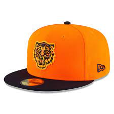 Detroit Tigers New Era Youth 2018 Players Weekend On Field 59fifty Fitted Hat Orange Navy Fitted Hats Detroit Tigers Tiger Player