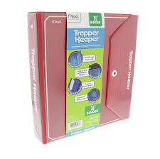 The mead trapper keeper binder cuts down the amount of stuff kids have to carry around. Mead 1 5 Trapper Keeper Binder Red Shop Binders At H E B