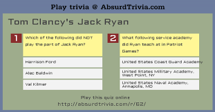 Buzzfeed staff can you beat your friends at this quiz? Trivia Quiz Tom Clancy S Jack Ryan