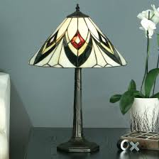 Odeon Table Lamp Odeon Table Lamp Classical Art Deco Lines In Contrasting Red Black And Yellow American Art Glass H 570 W 390 D 390 Bulbs With Images Olomuveg Lampak