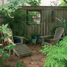 Add a bench section, like the one at the end of the front bed, and you have seating for the outdoor dining area. Seating Areas Made Simple Finegardening