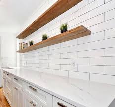 Maybe you would like to learn more about one of these? Kitchen Trend Open Shelving Against Tile Backsplash Tileist By Tilebar