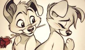 Voir plus d'idées sur le thème illustrations, animaux, dessin. Chien Qui Offre Une Rose A Autre Chien Dessin Animaux Mignon Sur Fond Gris Clair Comment Dessiner Un Chien Facilement Pctr Up