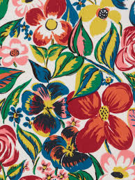 Petronella chintz fabric from the chesham cabinet fabric collection by liberty art fabrics, with floral trails printed in red, blue and green on an ivory ground. Liberty London Riviera Floral Print Fabric Red At John Lewis Partners