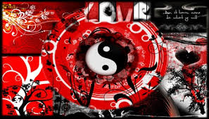 The relationship between yin and yang is often described in terms of sunlight playing over a mountain and a valley. Red And Black Yin Yang 3d And Cg Abstract Background Wallpapers On Desktop Nexus Image 315733