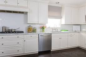 Dump down the kitchen sink. Off White Kitchen Cabinets With White Subway Tiles Transitional Kitchen