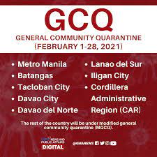 Jan 29, 2021 12:03 pm pht. Gma News Narito Ang Mga Rehiyon At Lugar Sa Pilipinas Na Sasailalim Sa General Community Quarantine Hanggang Sa Katapusan Ng Pebrero 2021 Basahin Http Bit Ly 3teqkth Facebook