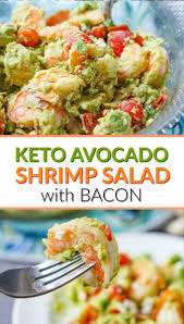 Keto Avocado Shrimp Salad With Bacon Easy Low Carb Recipe Recipe In 2020 Shrimp Avocado Salad Keto Recipes Dinner Keto Avocado