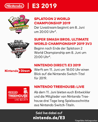 The electronic entertainment expo 2019 (e3 2019) was the 25th e3 press conference, during which hardware manufacturers, software developers, and publishers from the video game industry presented new and upcoming products to the attendees, primarily retailers and members of the video game press. Nintendos Plane Fur Die E3 2019 Beinhalten Wieder Nintendo Direct Und Nintendo Treehouse Live Nintendo Connect