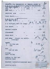 Arnold Schoenberg S Music Notation Based On Tennis A Tribute To George Gershwin Arnold Schonberg Notations Graphic Score