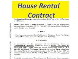 .ng pangmadaliang mithiiin maliban sa: Simple House Rental Contract Philippines House Rental Rental Contract