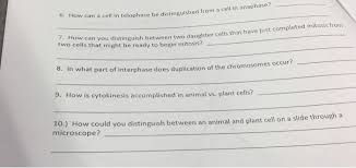 They have been classified according to topics and also provide tips on how to incorporate the articles into your classroom and what questions to ask. How Can A Cell In Telophase Be Distinguished From A Chegg Com