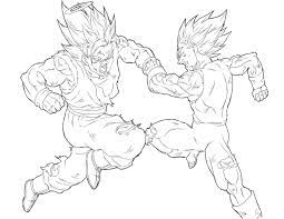 Dragonball z fan art kid vegeta. Goku And Vegeta Coloring Pages Page 1 Line 17qq Com Coloring Home
