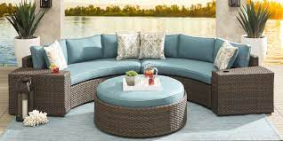 Maybe you would like to learn more about one of these? Rialto Brown 4 Pc Curved Outdoor Sectional With Aqua Cushions Rooms To Go