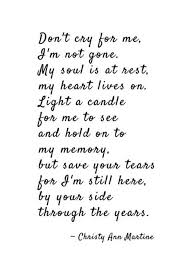 Sympathy Gift Poem Print Grief Gifts Don T Cry For Me Poem Etsy Sympathy Quotes Funeral Quotes Grieving Quotes