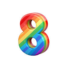 Colorful Number Of 8 Shape, Number, Color, Digital PNG Transparent Image  and Clipart for Free Download