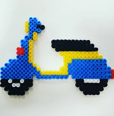 Vespa Pyssla Hama Beads Moto Piaggio Perline Da Stirare Perline Idee Fai Da Te