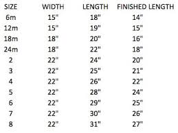 pillowcase dress size chart pillowcase dress pattern baby