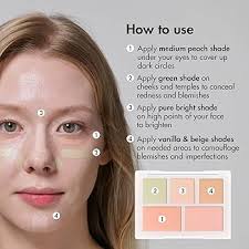 Amazon.com : LUNA Conceal Blender Palette 01 Clear Cover 5-in-1 Color  Correcting and Concealing with Beige, Green, Vanila, Medium Peach and Pure  Bright Buildable, Suitable for Neutral and Warm Tones : Beauty