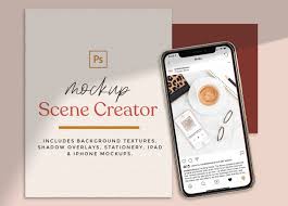 Modern Mockup Scene Creator Scene Creator Ipad Mockup Paper Mockup