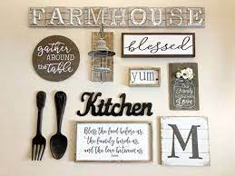 24 Ideas Farmhouse Kitchen Wall Decor Ideas Hasinfo Net Kitchen Decor Wall Art Kitchen Gallery Wall Farm Kitchen Decor