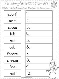 What Did One Snowman Say To The Other Snowman Math Worksheet Answers Sneezy The Snowman Ideas Happy Teacher Happy Kids Abc Order Worksheet Abc Order Alphabetical Order Worksheets