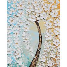 Baum an wand malen anleitung. Grosshandel Zeichnung Leinwand Diy Olgemalde Weiss Blumen Auf Die Baum Wand Bilder Fur Wohnzimmer Dekoration Buy Bilder Von Abstrakte Gemalde Malen Malerei Kunst Original Olgemalde Gunstige Schone Bild Olgemalde Farbe Fur Zahlen
