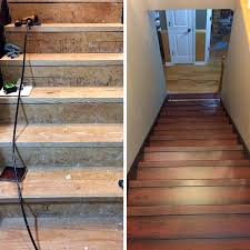 Installing Laminate Flooring On Stairs Laminate Flooring On Stairs Stair Makeover Installing Laminate Flooring