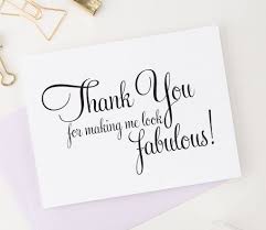 Hair Dresser Thank You Card Wedding Thanks You Cards Makeup Artist Thank You Card Wedding Tips For Vendors Wedding Cards Wedding Thank You Cards