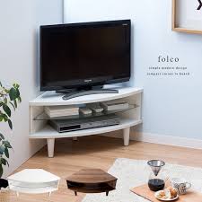 楽天市場 テレビ台 コーナー 三角 ローボード 白 ホワイト おしゃれ 北欧 ラック 木製 モダン 収納 ナチュラル コンパクト リビング コーナーラック テレビボード 32インチ tvボード デザイン テレビラック tv台 32型 小型 小さい かわいい 一人暮らし シンプル folco