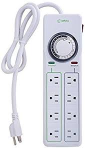 Timed Surge Protector An 8 Outlet Surge Protector With Mechanical Timer Includes 4 Outlets With Timer 4 Outle Lights Timer Surge Protector Aquarium Lighting