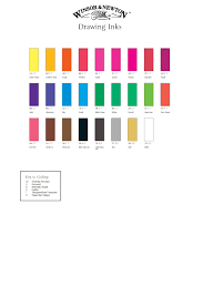 Winsor Newton Drawing Inks Colour Chart In 2019