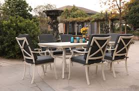 Crafted from cast aluminum, the two chairs. Onsight Chianti 7 Piece Cast Aluminum Dining Set White Walmart Canada