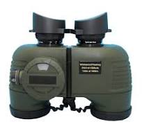 Hooway 7x50 HD Waterproof Military Marine Binoculars w/Internal Rangefinder  & Compass for,Bird Watching,Boating and More(Army Green) …