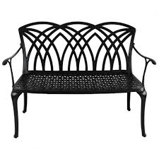 Cast Aluminum Garden Bench Black Color Patio Benches Aliexpress