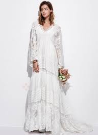 Solid Lace V Neckline Maxi Shift Dress Floryday Casual Wedding Dress Simple Wedding Dress Casual Ball Gowns Wedding