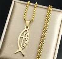 Ichthys Jesus Fish Cross Christ God Pendant Necklace for Women Men  Stainless Steel Gold Color Christian Chain Jewelry N1482S02 - AliExpress