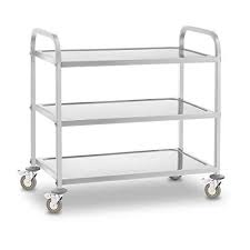 Royal Catering Rcsw 3 Servierwagen Edelstahl Kuchenwagen 3 Borde Belastbarkeit 500 Kg Leichtlaufrader Fests Servierwagen Edelstahl Servierwagen Kuchenwagen