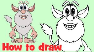 How To Draw Cartoons Booba Step By Step Drawing Cartoon Drawings Drawings Cartoon Art