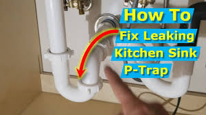 my kitchen sink p trap leaking at