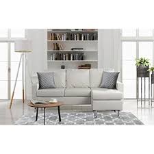The versatility of reversible sectionals makes them perfect for small apartments. Modern Bonded Leather Sectional Sofa Small Space Configurable Couch White Walmart Com Walmart Com