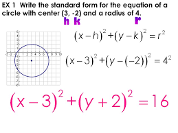 We need to rearrange the formula so we get y=. 1 5 Circles Lesson Objectives Write The Standard Form Of The Equation Of A Circle Graph A Circle By Hand And With A Calculator Using The Standard Ppt Download